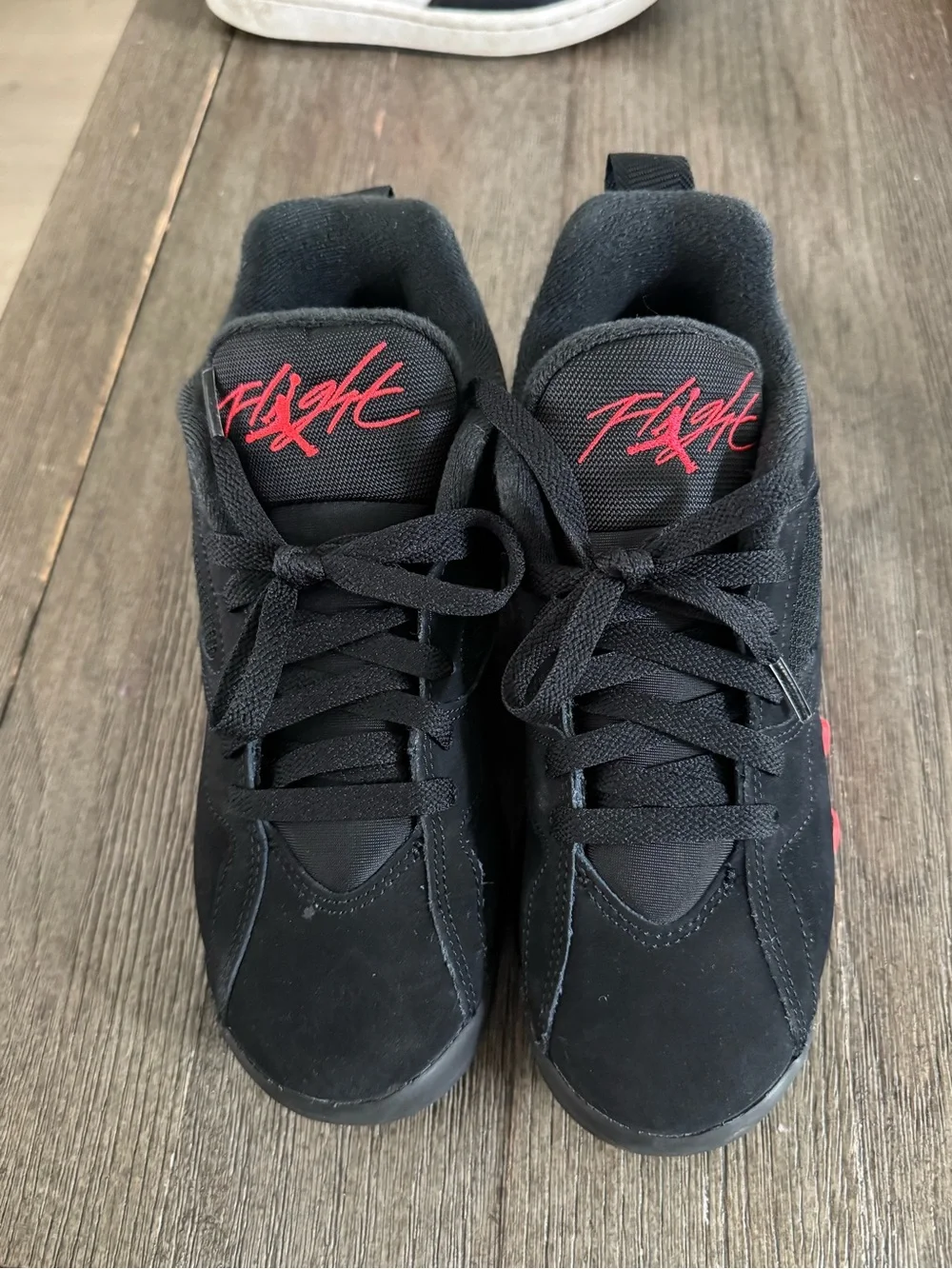 Jordan Kids' Black and Red Low-Top Sneakers